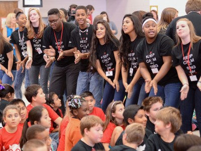 Angie Sigmon Newton Conover High students sing