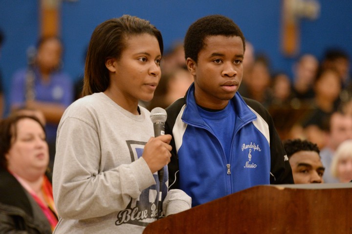 Randolph High School students read poems