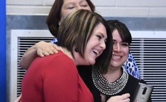 Amber Simpson with colleagues 1000w