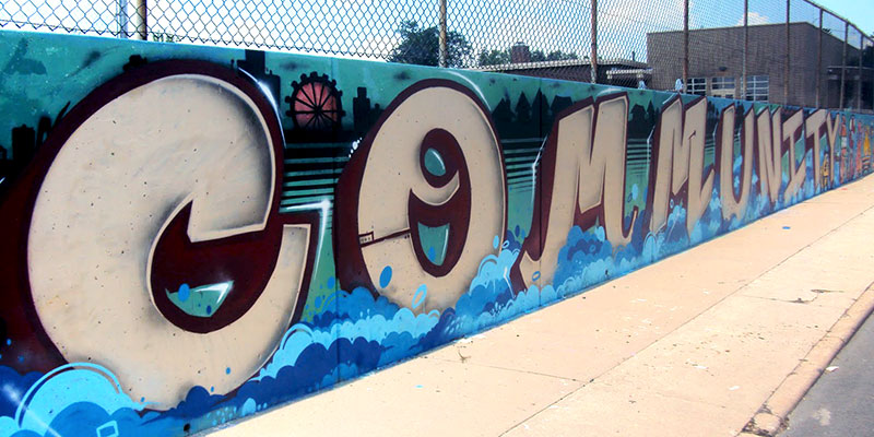 Brown final mural: Community (after)