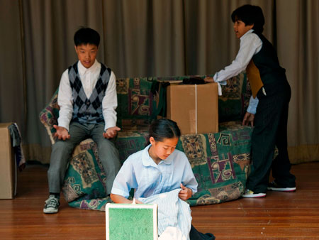 In this scene in ‘Ralph Lazo: An Unsung Hero in History,’ the characters discuss how unfair it was for the U.S. government to send Japanese and Japanese-Americans to internment camps during World War II.