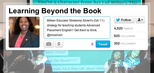 Learning Beyond the Book: Milken Educator Shekema Silveri's (GA '11) strategy for teaching students Advanced Placement English? Get them to think. @mrssilveri
