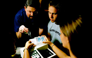 Kirk Brown with students