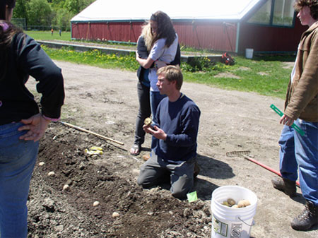 The greenhouse is operated by the school’s biology students. Twice a week before school, the students harvest the very plants they will use to study seed germination, root structure and photosynthesis in the classroom.