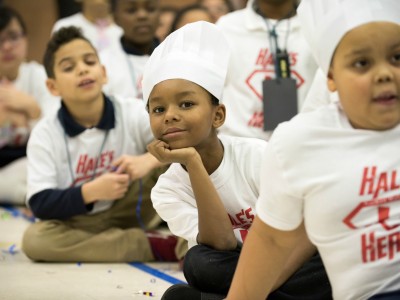 2018 Carteret student listening