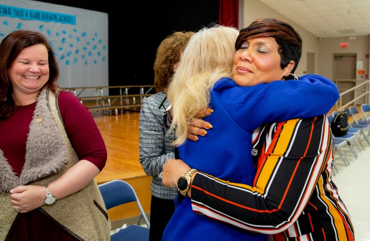 2018 Kingsland Tasha Wilson hugs colleague