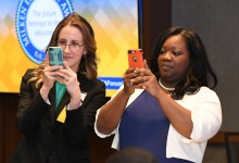 2018 MEA Forum Katherine Watkins Meah King taking pictures