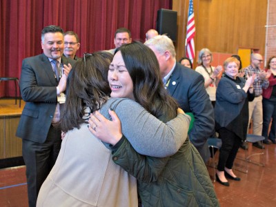 2018 Portland Janet Do hug Carmen Urbina