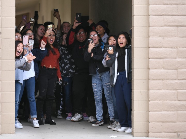 2019 Fresno students waiting