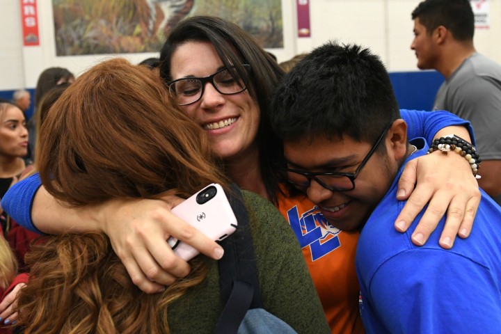 2019 NM Lacy Rivera student hug