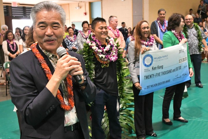 Aiea 2017 Ken Kang David Ige congratulations