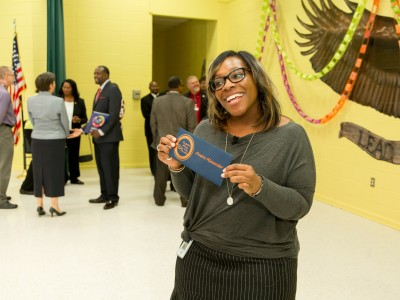 Amara Alexander with envelope