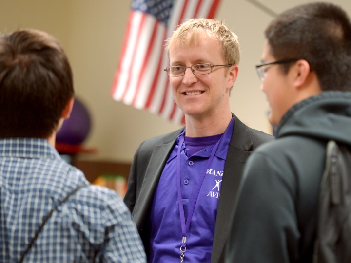 Andrew Cook and students