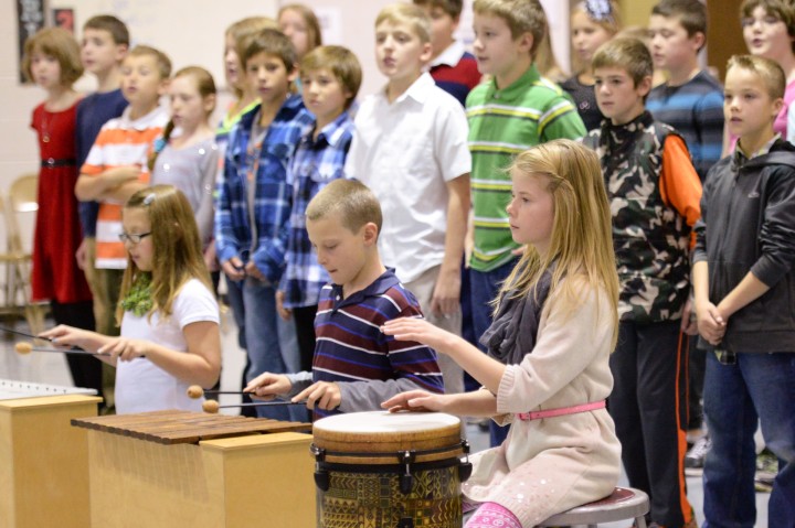 Angela Harvala students perform