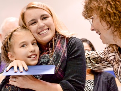 Angela Harvala with daughter Aubrey