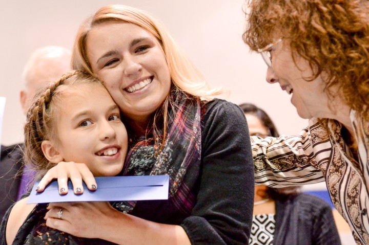 Angela Harvala with daughter Aubrey