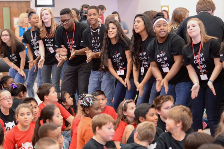 Angie Sigmon Newton Conover High students sing