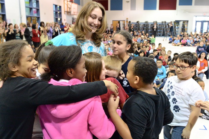 Angie Wytovich reaction with kids