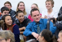 Anthony Angelini with students