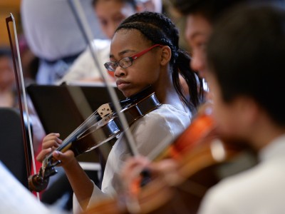 Anthony Petrelis McGlynn student string orchestra