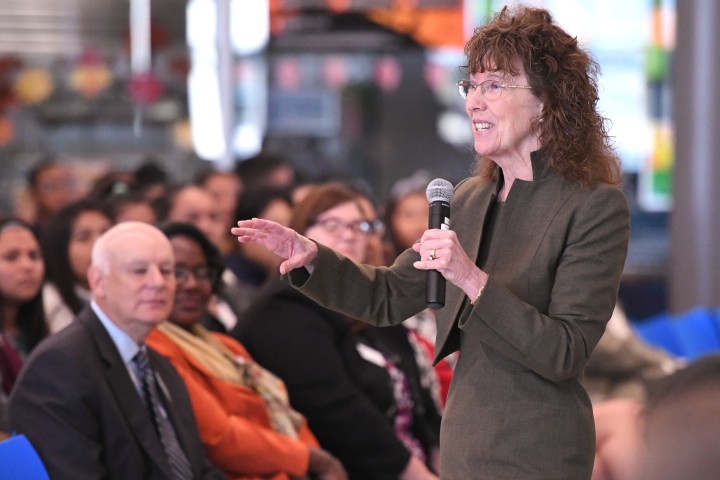 Arlington 2017 Jane Foley addresses assembly