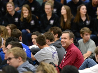 Bill Smithyman unsuspecting at Milken Award assembly