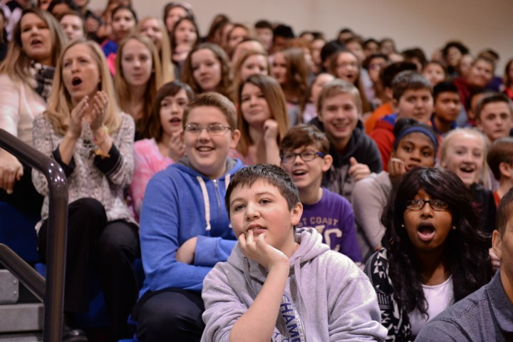 Bode Middle students wait