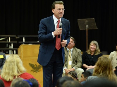 Brandon Sportel Lowell Milken talking