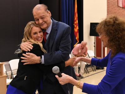 Buckeye Megan Brown Tom Horne hug