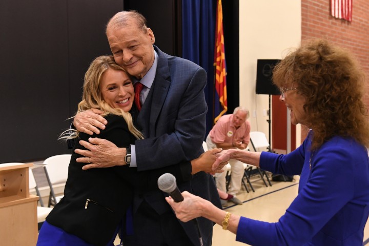 Buckeye Megan Brown Tom Horne hug