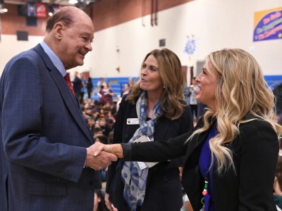 Buckeye Megan Brown greets Tom Horne