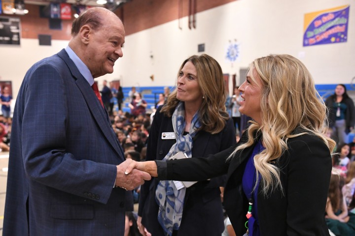 Buckeye Megan Brown greets Tom Horne