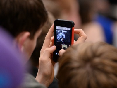CORE Butte students recording moment