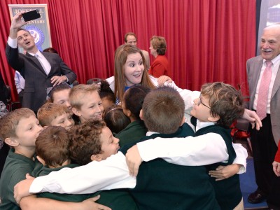 Catherine Randall student hug 2