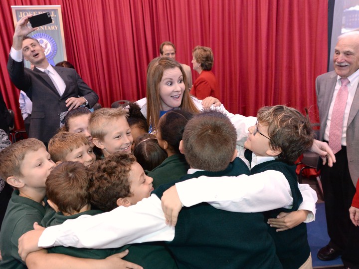 Catherine Randall student hug 2