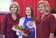 Catherine Randall with vets