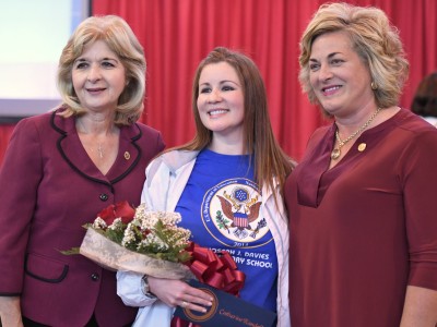 Catherine Randall with vets
