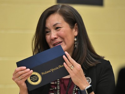 Chinle Melissa Martin breathes in award
