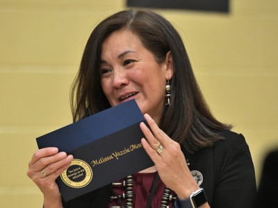 Chinle Melissa Martin breathes in award