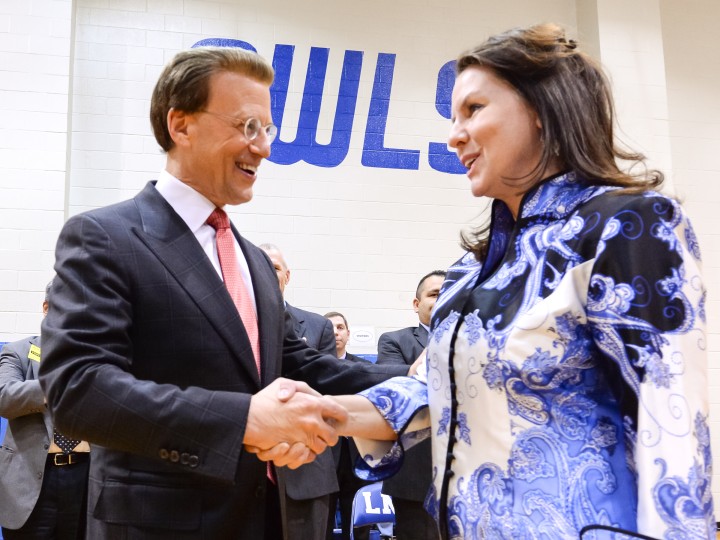 Christal Bookhamer and Lowell Milken