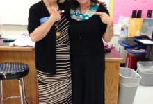 Christal Bookhamer pinning with Margaret Leeds