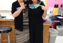Christal Bookhamer pinning with Margaret Leeds