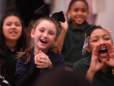 Cohn students cheering