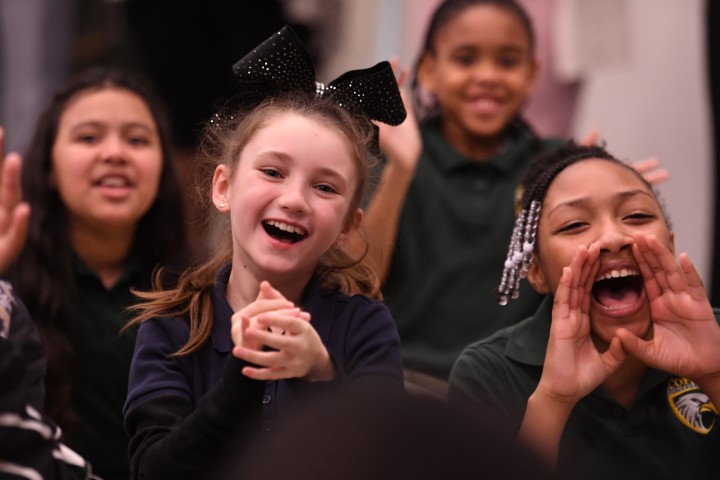 Cohn students cheering