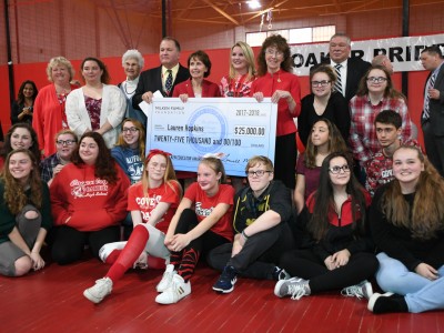 Coventry 2017 Lauren Hopkins check dignitaries students