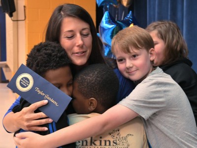 Coventry Taylor Goodson students hug