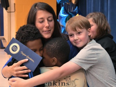 Coventry Taylor Goodson students hug