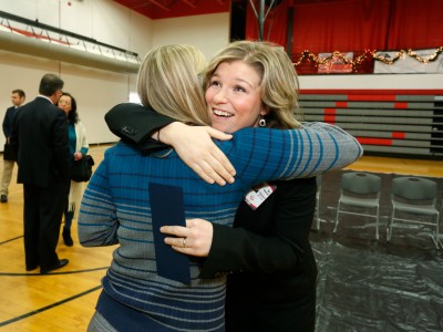 Decatur 2017 Joni Readout hug from colleague