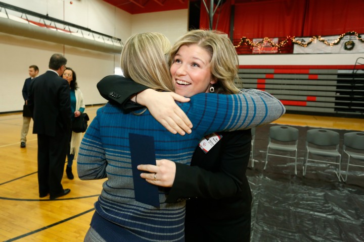 Decatur 2017 Joni Readout hug from colleague