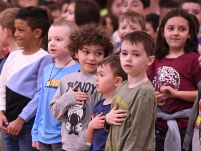 Dighton students singing